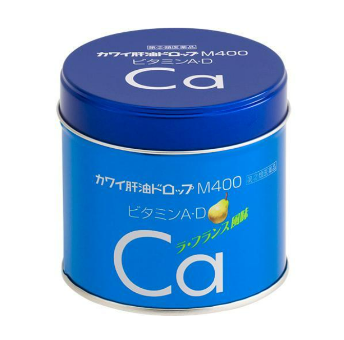 河合藥業 KAWAI肝油 M400 藍罐洋梨味 維他命 A&D&鈣 180粒【指定第2類醫藥品】