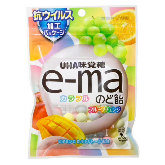 【UHA味覺糖】E-MA潤喉糖 多彩水果口味 50g