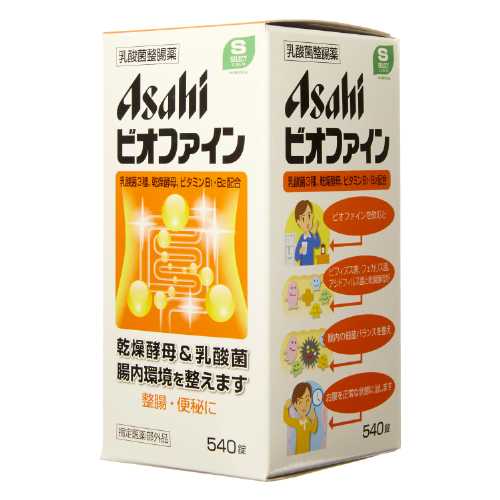 【S-SELECT】ASAHI朝日 biofine 乳酸菌整腸錠(540個)