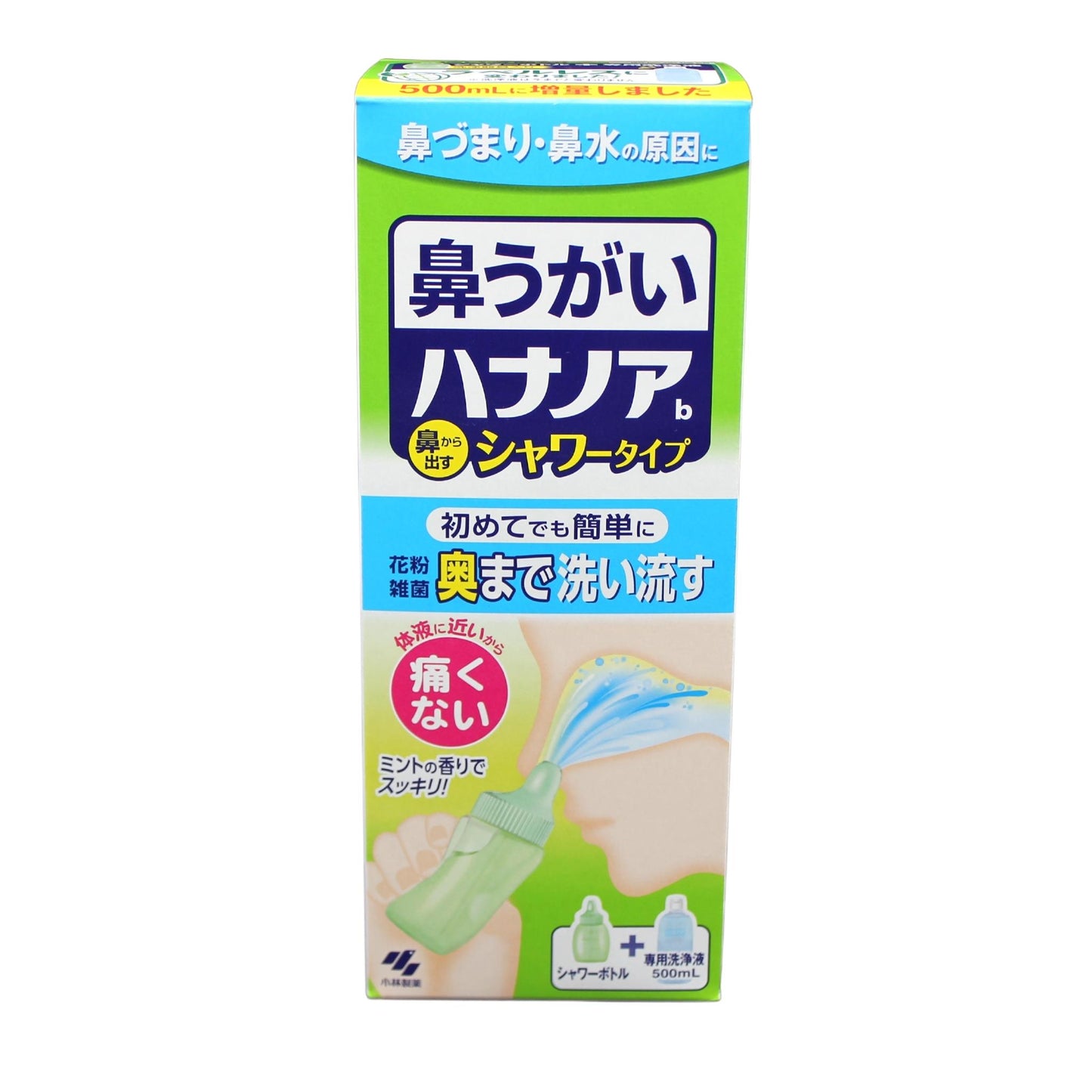 【小林製藥】Hananoa 沖洗清潔型(從鼻出) 薄荷 500ml