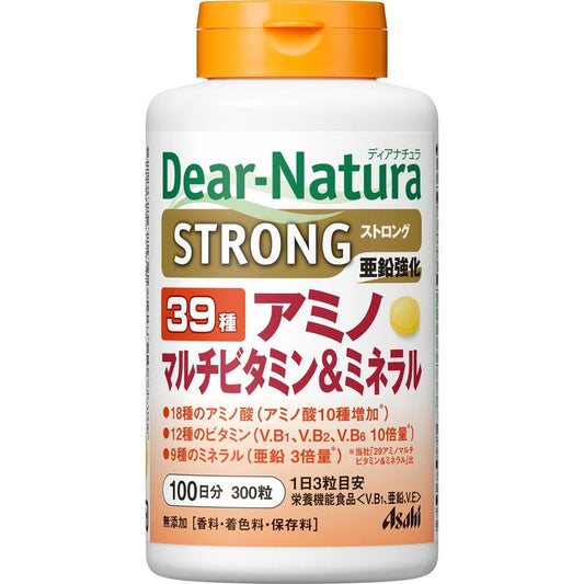 【Asahi 朝日】Dear-Natura 強效 39 氨基酸 綜合維他命 礦物質 300 粒（100 日分）